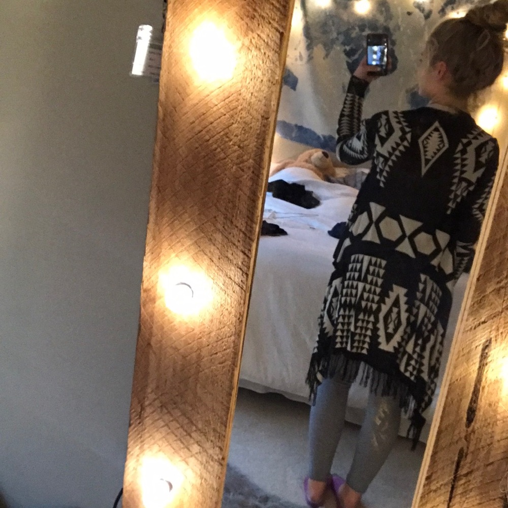patterned cardigan